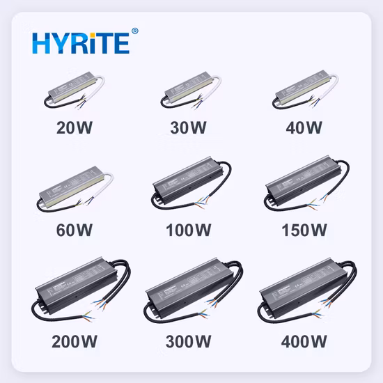 Fuente de alimentación LED resistente al agua IP67 12V 30W 60W 100W 150W 200W 300W